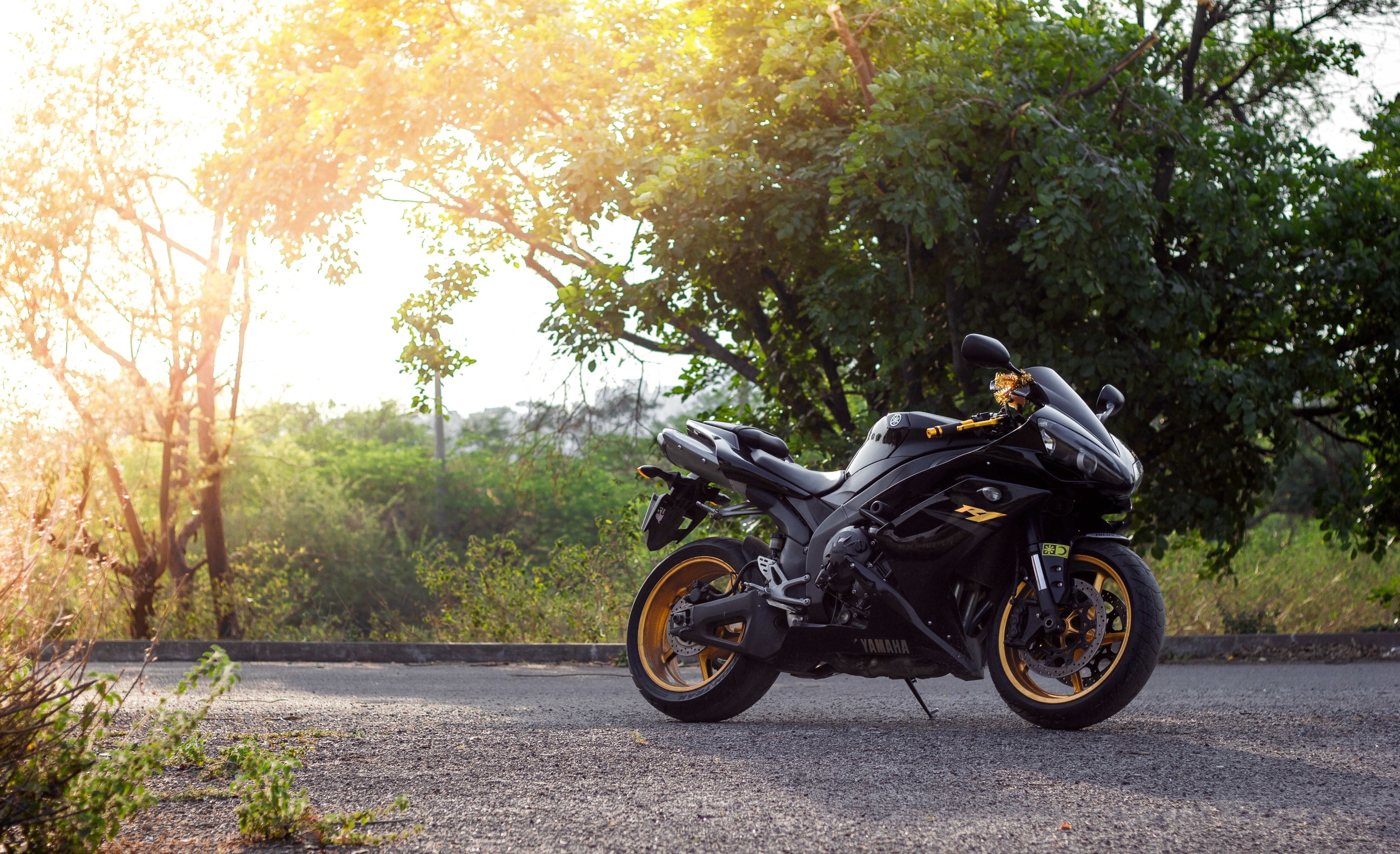 Wallpaper | Motorcycles | photo | picture | yamaha, YZF-R1, black, bike,  supersport