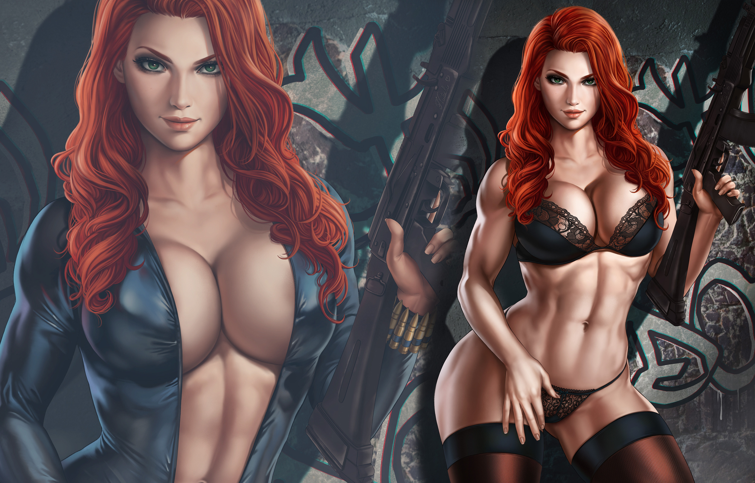 Wallpaper | Anime | photo | picture | black widow, Marvel, girl, sexy, Anime