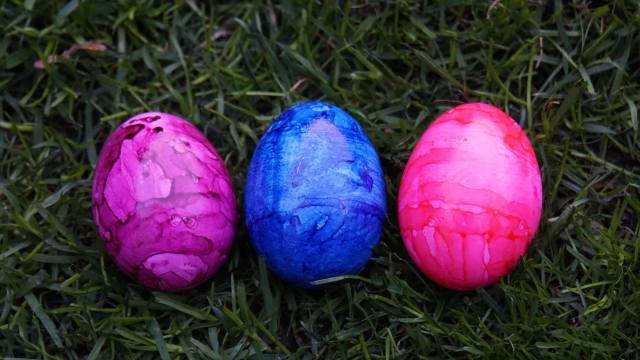 Easter, EGGS, Three, Colorful