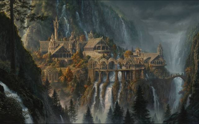 Rivendell, The hobbit, the Lord of the rings, art, произведение искусств