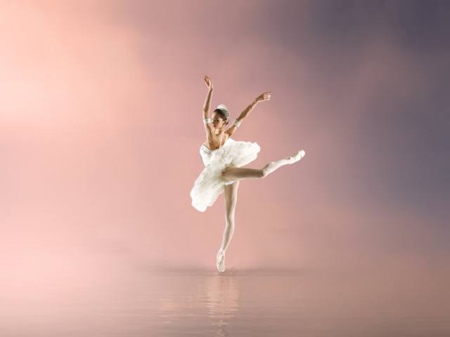 ballerina, position, background