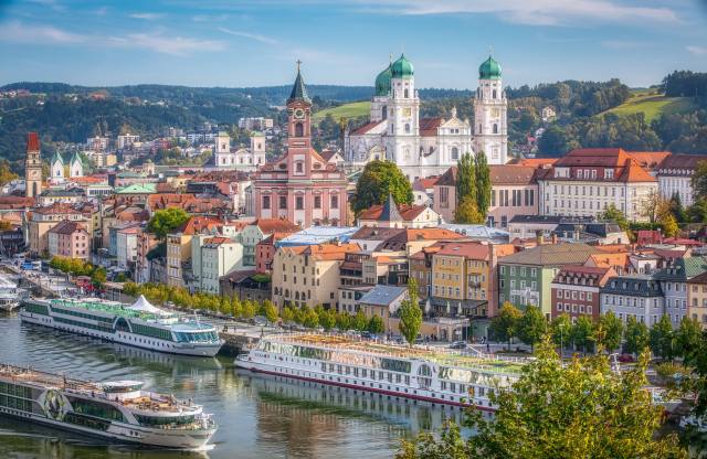 Germany, home, Pier, Речные суда, Passau, Bayern, the city