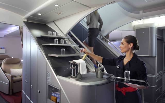 Air France, Airbus А380, first class, self service bar