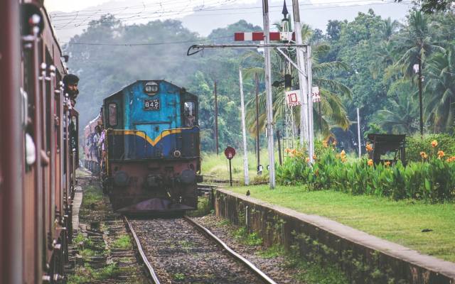 locomotive, Gravel, india, railway line