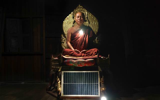 electricity, Myanmar, Solar Energy, head monk, Nang Mal Khon Phoe Pyar Monastery, Kaw Ku Village