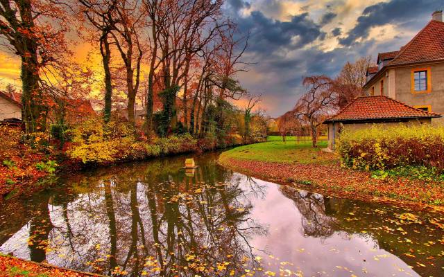 nature, autumn, North Rhine-Westphalia, Werther, Germany
