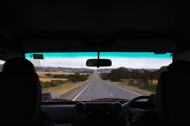 dálnice, výhled, sklo, лобовое, Keňa