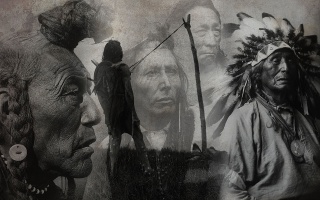 the Indians, photo, collage, native Americans