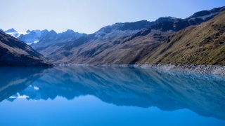 water, mountains, reflection