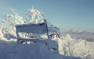 зима, природа, горы, день, снег, красиво