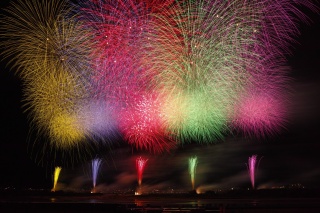 fireworks, salute, holiday, evening, beautiful