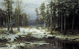 Shishkin, the first snow, picture