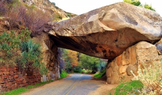 Національний Парк Секвойя, США, каміння, скелі, дорога, тунель