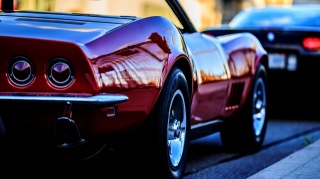 machine, Car, Chevrolet Corvette C3 Stingray, beautiful, red, wheel, wheels, macro, background