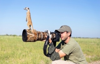 photographer, meerkat, lens