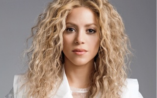 Shakira, Shakira, singer, blonde, long hair, view, lips, curls, curls, jacket