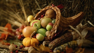 рог изобилия, фрукты, овощи, орех, кукуруза, плетенка, красота
