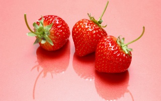 Strawberry, strawberry, berries, pink background