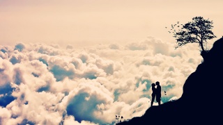 the sky, February 14, romance, together, lovers