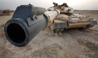 Tank, weapons, desert, the barrel, outer wood, power, Iraq, macro, British Challenger 2, England