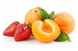peach, fruit, strawberry, food