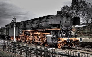 železná, cesta, lokomotiva
