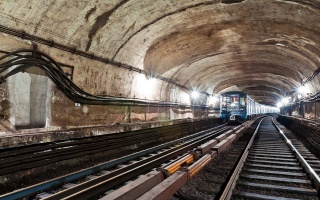 dráty, pražce, kolejnice, тунель, vlak, metro, подземка