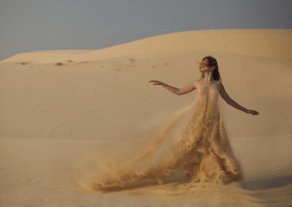 desert, dresses, the moment, sexy, creative, sand