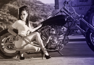 motorcycle, girl, bike