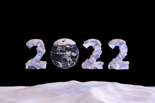 2022, ball, Earth, snow, ice, background