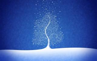 малюнок, красиво, зима, дерево, кучерики, сніжинки