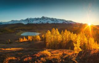 podzim, hory, jezero, fotograf, Оборотов Алексей