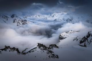 mountains, fog, Михаил Туркеев