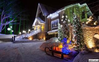 украшение дома, New year, светлый праздник, gallery, light, joy, night, winter