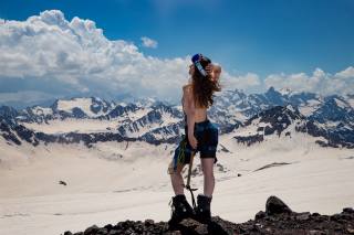 height, mountains, girl, climber