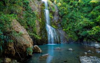 new Zealand, waterfall, stones, Kitekite Falls, rock, nature