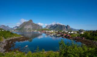Norway, mountains, Lofoten Islands, home, Pure, nature