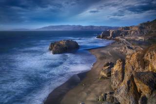 coast, Point Lobos, Sutro Baths, rock, California, nature