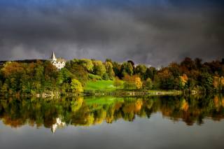 Норвегія, берген, осінь, ліс, з задоволенням запропонує вам, затока, природа