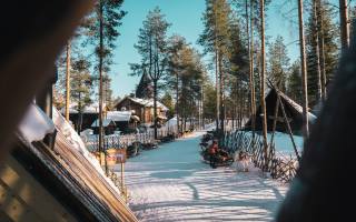 zimní, Finsko, Snow Covered Roads, cestovní ruch