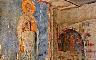 St Nicholas Church, Demre, East Roman basilica church, turecko, fresco