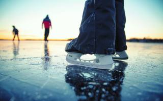 Lakeland, skates, Finsko, zimní, arctic nature