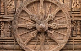 Chariot Wheel, Konark Sun Temple, Odisha, india