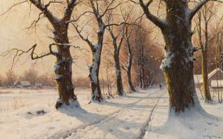 Walter Moras, german, Winter landscape