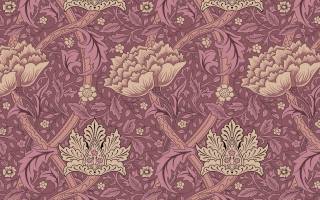 William Morris Designs, Windrush Pink Print, шпалери