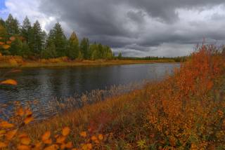 autumn, the river, Yakutia, ??????? ??????