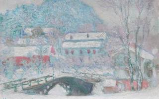Claude Monet, french, 1895, Norsko, Sandviken Village in the Snow