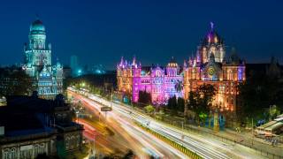 night, the city, lights, мумбай, India