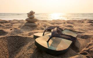 flip flops, пляж, Havaianas, summer holiday