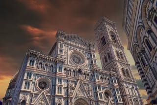 katedrála, zobrazení, Florencie